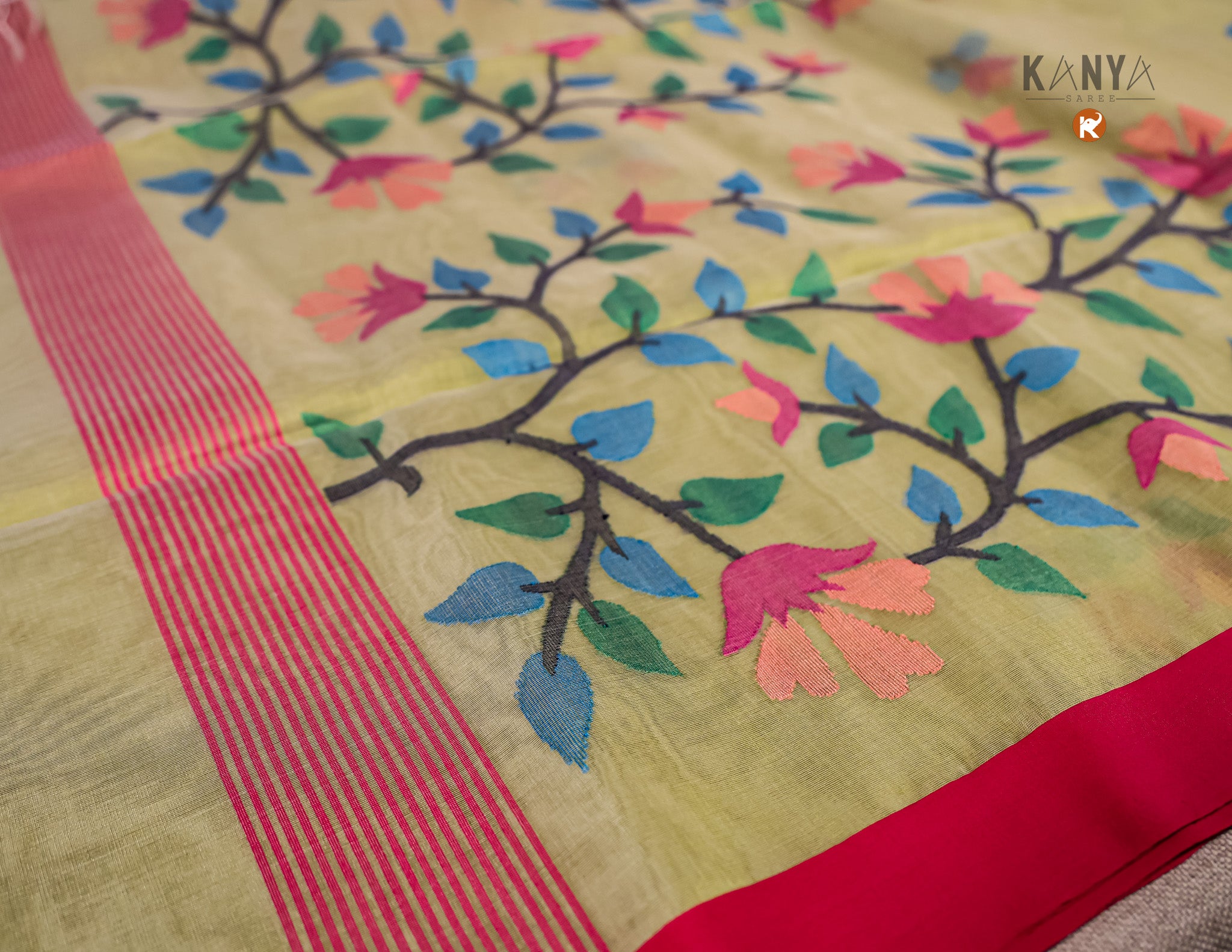 Pure Muslin Saree- Exclusive premium quality Handcrafted Masterpiece
